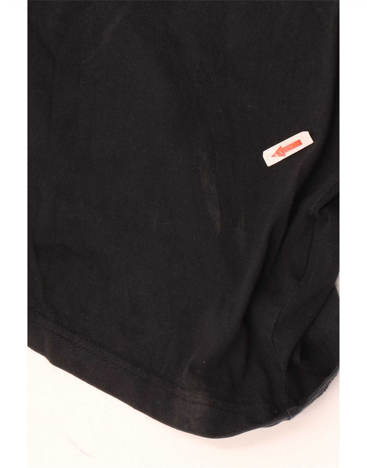 T-shirt grafica da uomo Nike Top Large in cotone color block nero