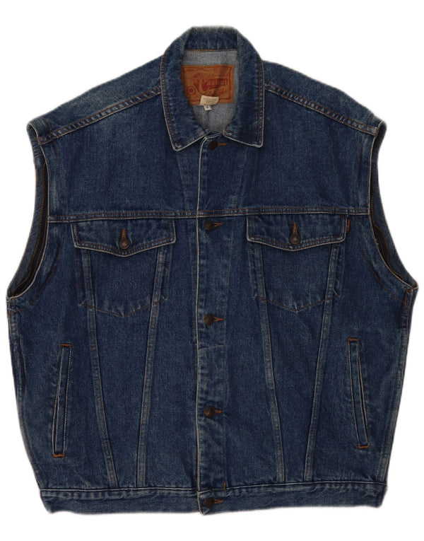 Casucci Gilet in denim da uomo UK 44 2XL Cotone blu
