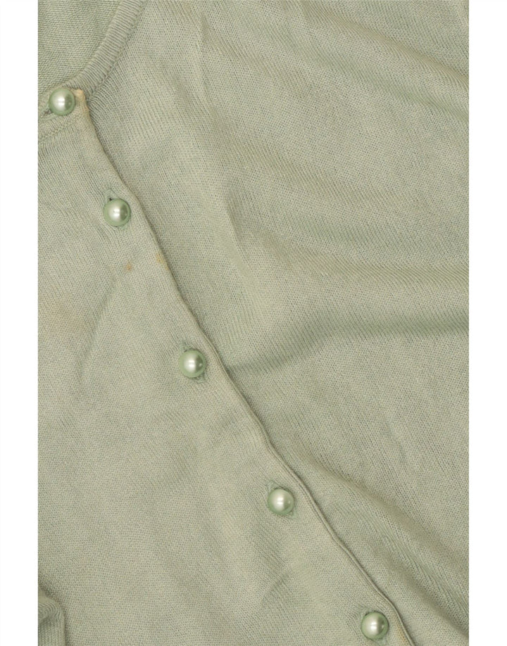 Maglione cardigan da donna Marks & Spencer UK 14 grande acrilico verde