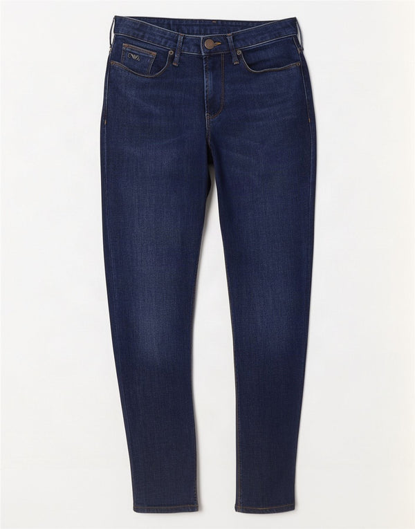 Jeans slim da donna Emporio Armani W29 L28 cotone blu navy