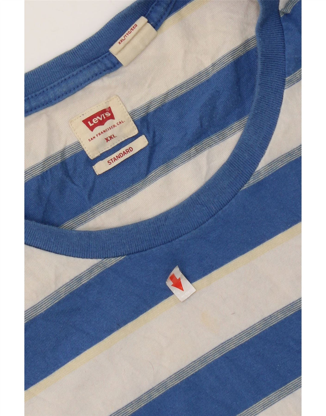 T-shirt standard da uomo Levi's Top 2XL cotone a righe blu