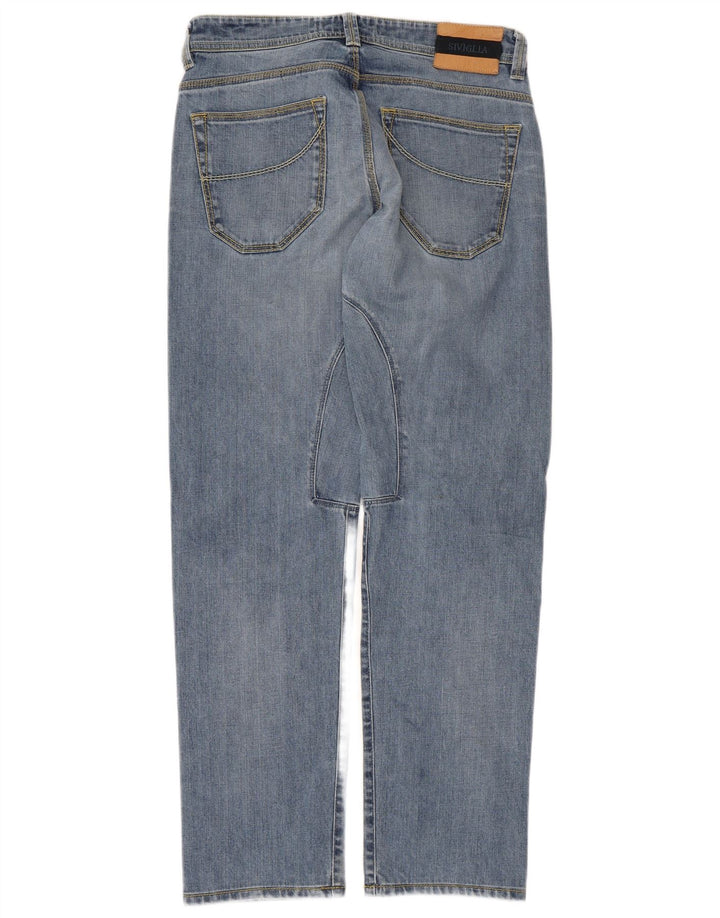 Jeans dritti da uomo SIVIGLIA W33 L30 in cotone blu