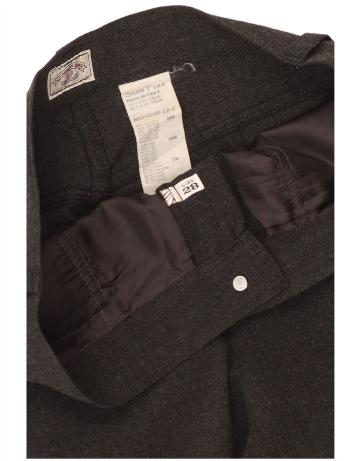 Pantaloni casual affusolati da donna ARMANI W28 L28 poliestere grigio