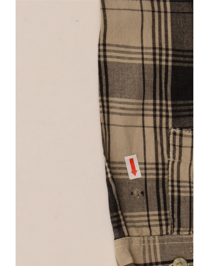 Camicia a quadri vintage da uomo XL a quadri beige