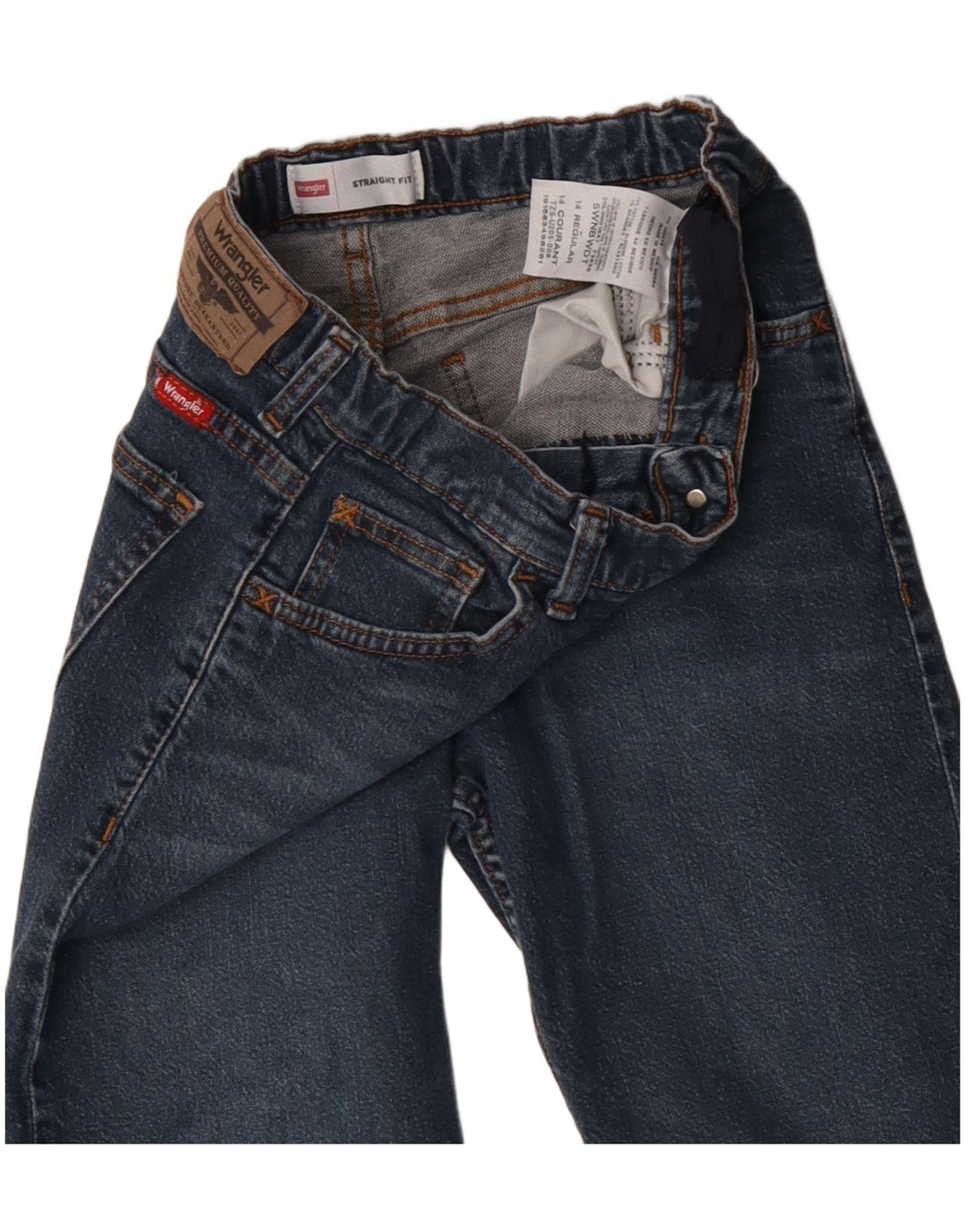 Jeans dritti da ragazzo Wrangler 13-14 anni W26 L27 cotone blu
