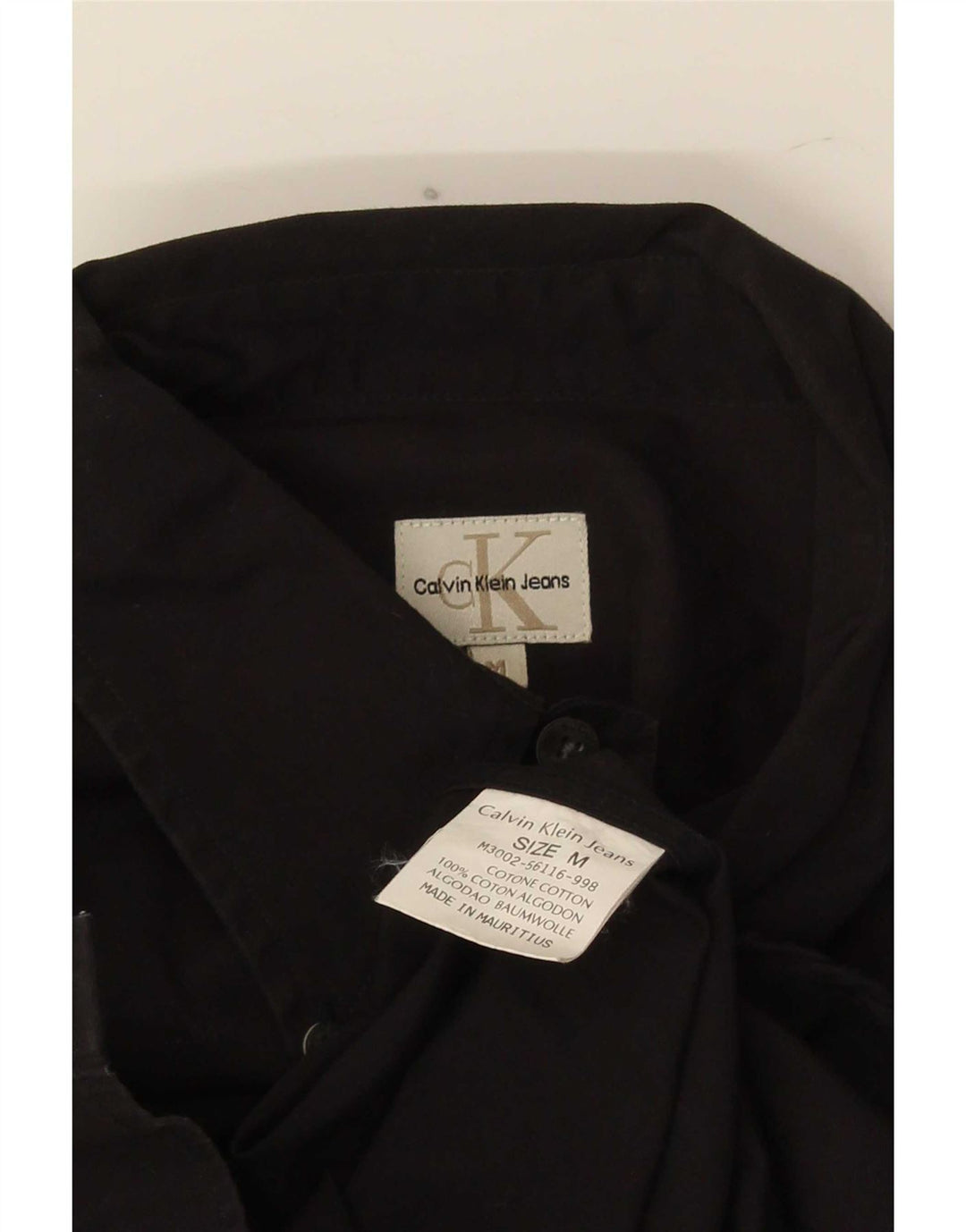 Camicia da uomo Calvin Klein Jeans in cotone nero medio