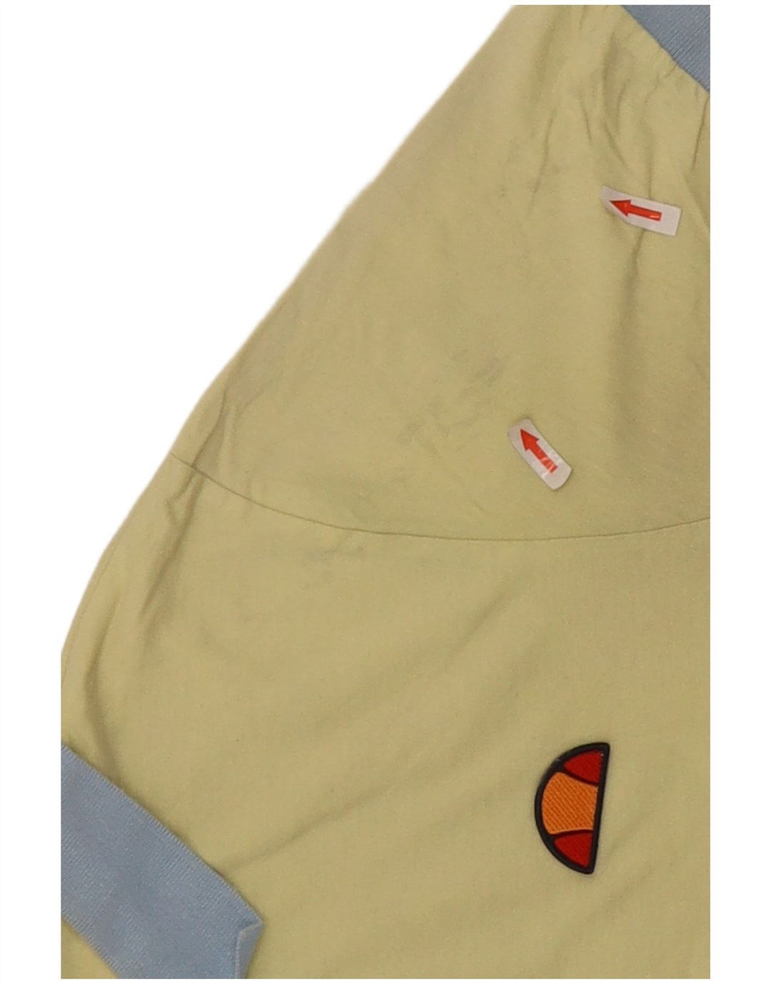 Polo da uomo Ellesse grande in cotone color block giallo