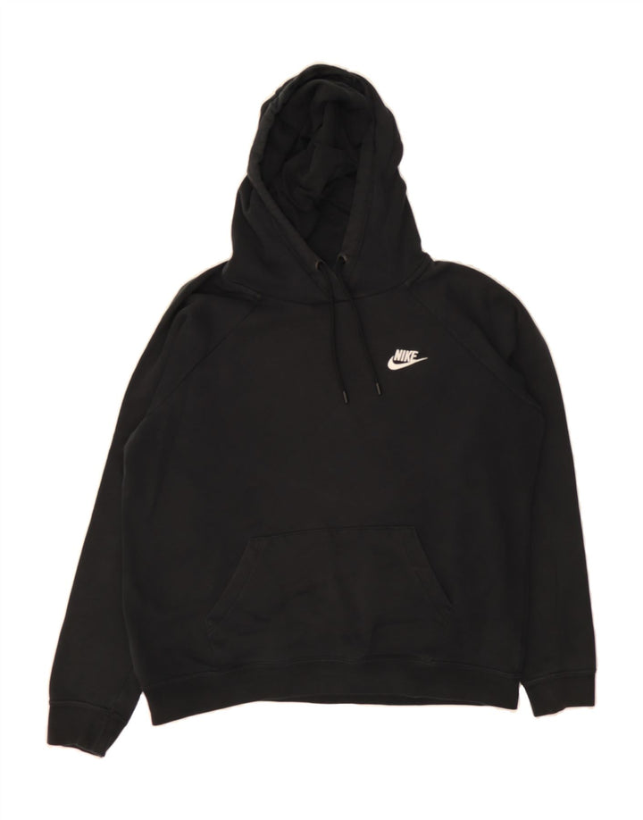 NIKE Womens Hoodie Jumper UK 14 Medium Black Cotton Vintage Nike and Second-Hand Nike from Messina Hembry 