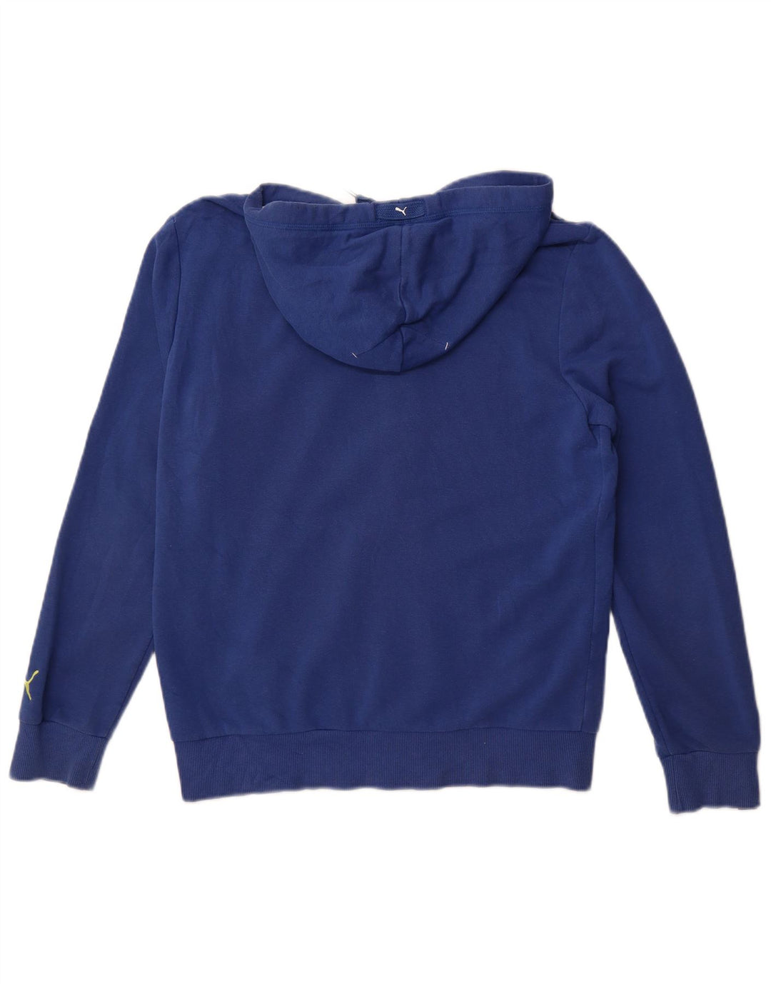 Felpa con cappuccio e zip grafica da uomo Puma piccola in cotone blu