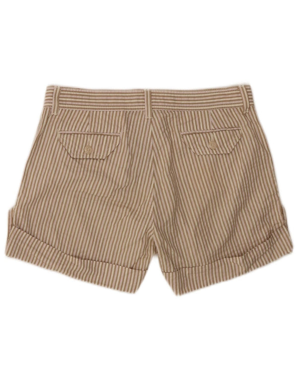 Pantaloncini casual da donna Jeckerson W27 piccoli in cotone gessato beige