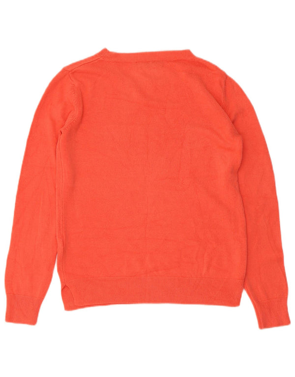 Maglione maglione con scollo a barca da donna Marks & Spencer UK 8 piccolo acrilico arancione