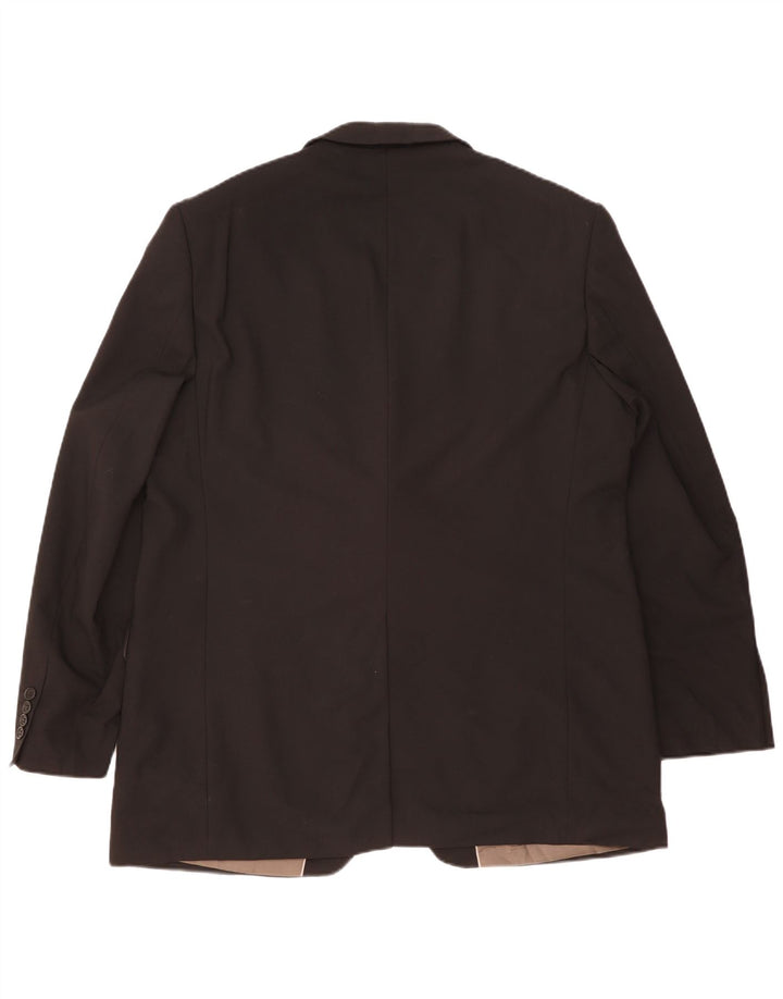 Giacca blazer a 3 bottoni da uomo Marks & Spencer UK 46 XL poliestere nero