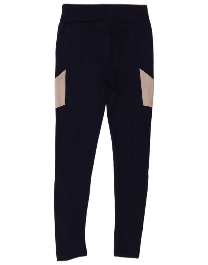 Leggings Puma da donna UK 10 Small Blu Navy Colourblock Poliestere