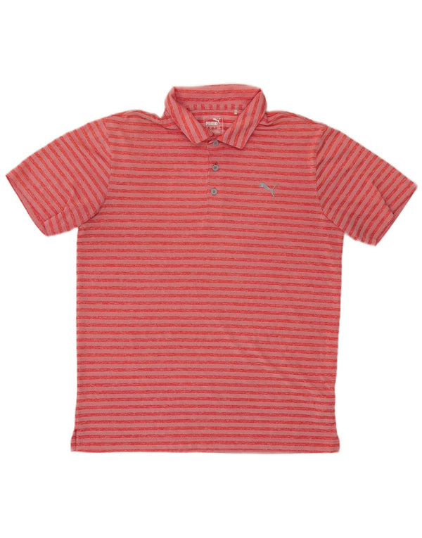 Polo da uomo Puma in poliestere a righe grandi rosse