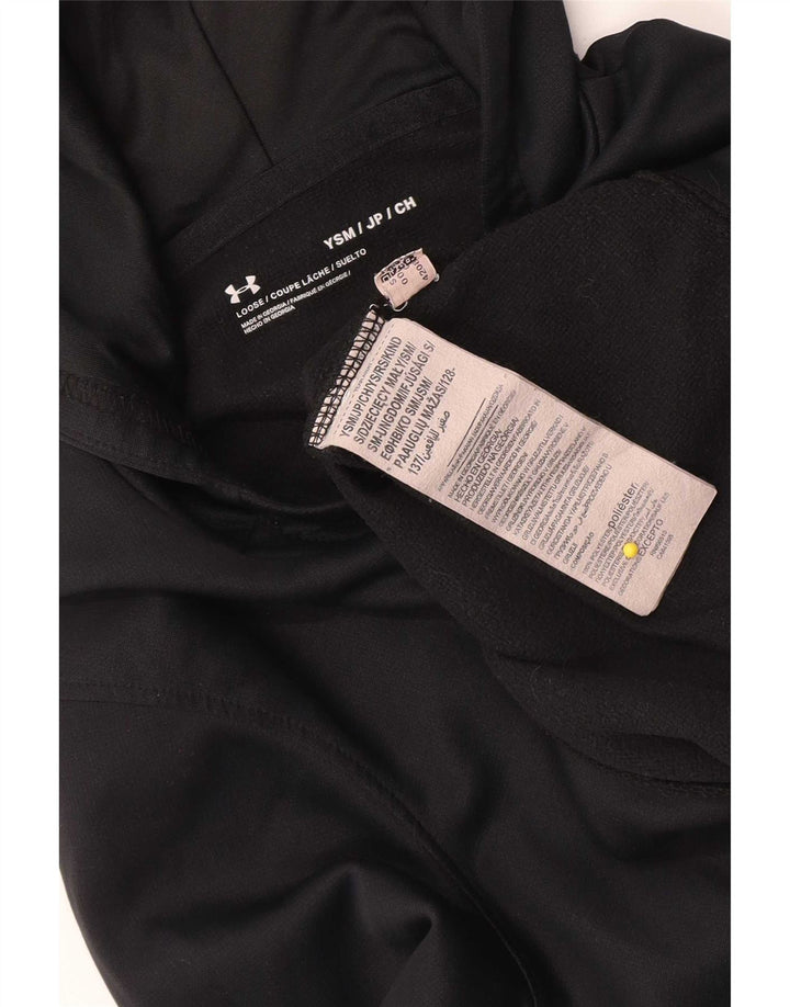 Felpa con cappuccio grafica per ragazzi Under Armour 7-8 anni piccola in poliestere nero
