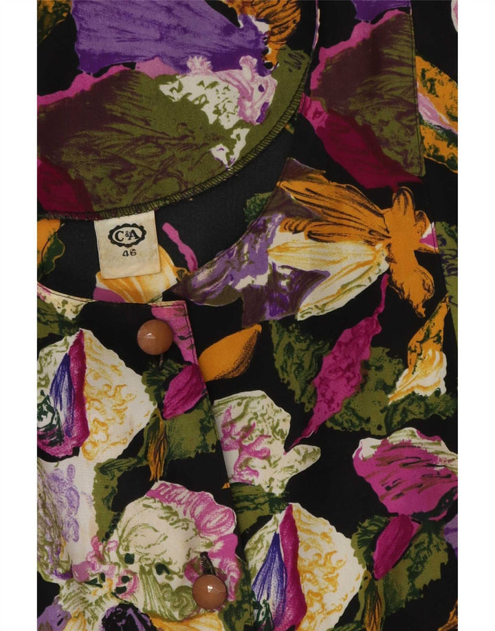 Camicetta da donna con maniche a 3/4 C&A EU 46 XL Poliestere floreale multicolore