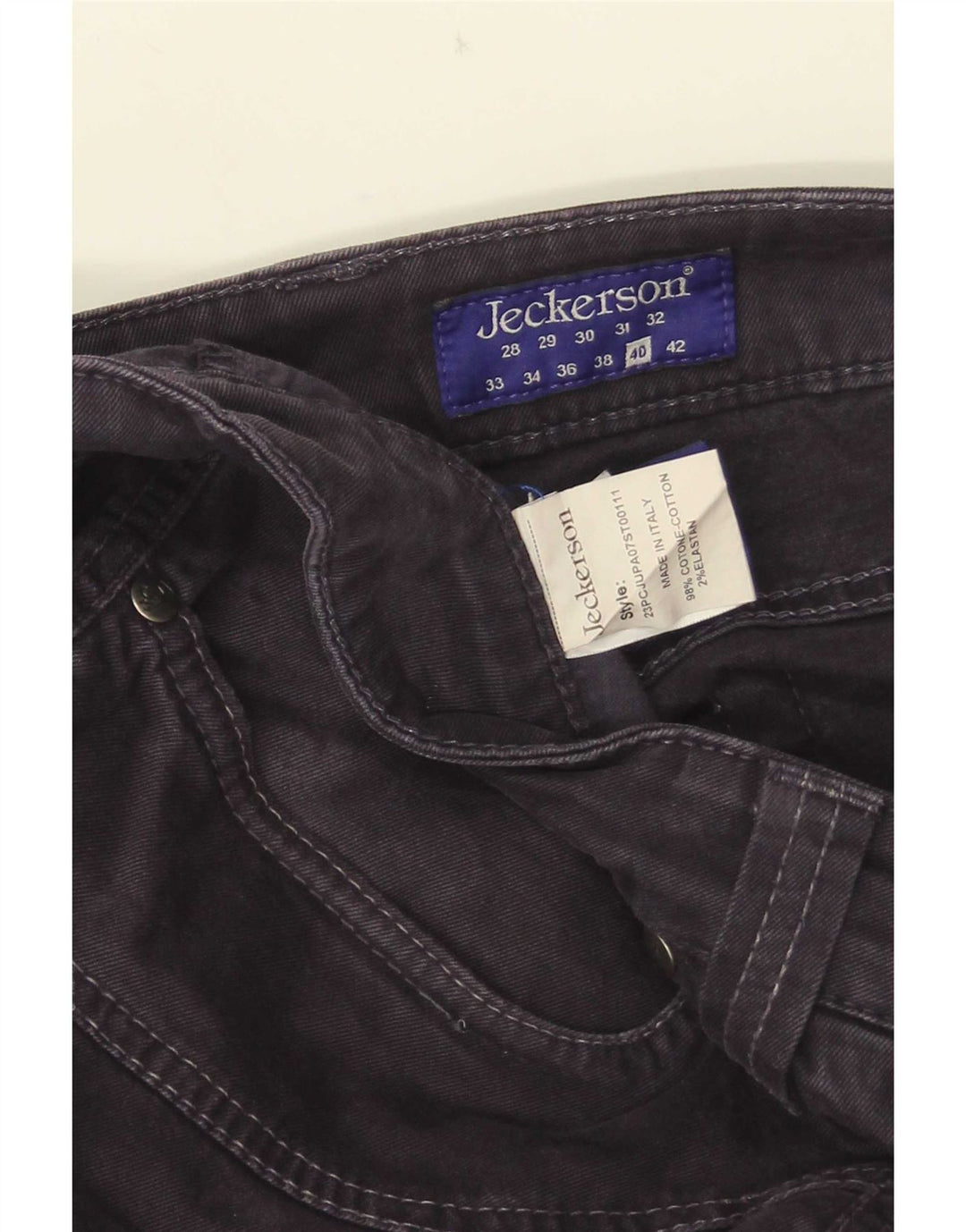 Jeans slim da uomo Jeckerson W40 L35 cotone blu navy