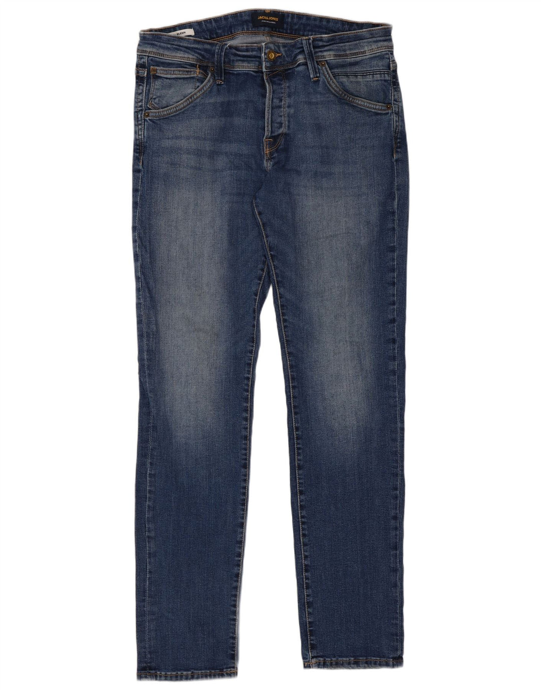 Jack & Jones Uomo GLENN Slim Jeans W32 L32 Cotone Blu