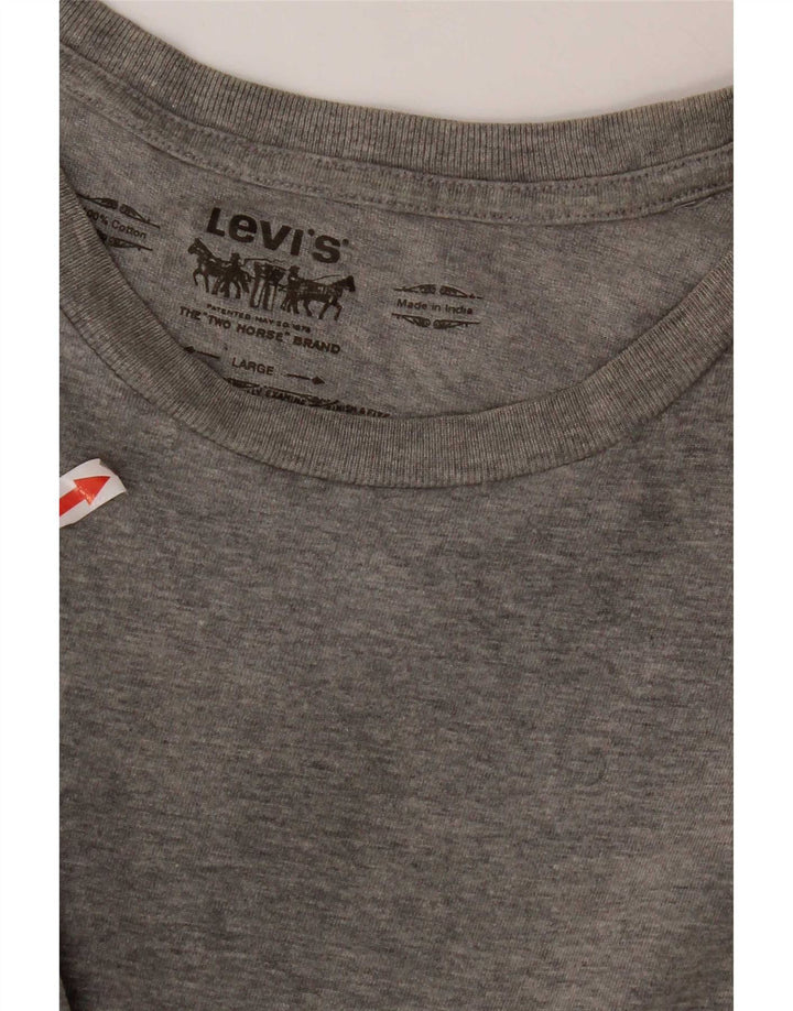 T-shirt da uomo Levi's Top Large in cotone grigio