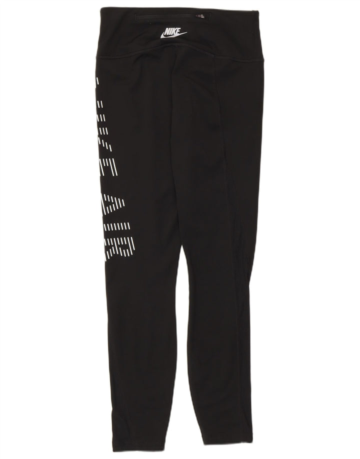 Leggings grafici Nike Dri Fit da donna UK 8 piccoli neri