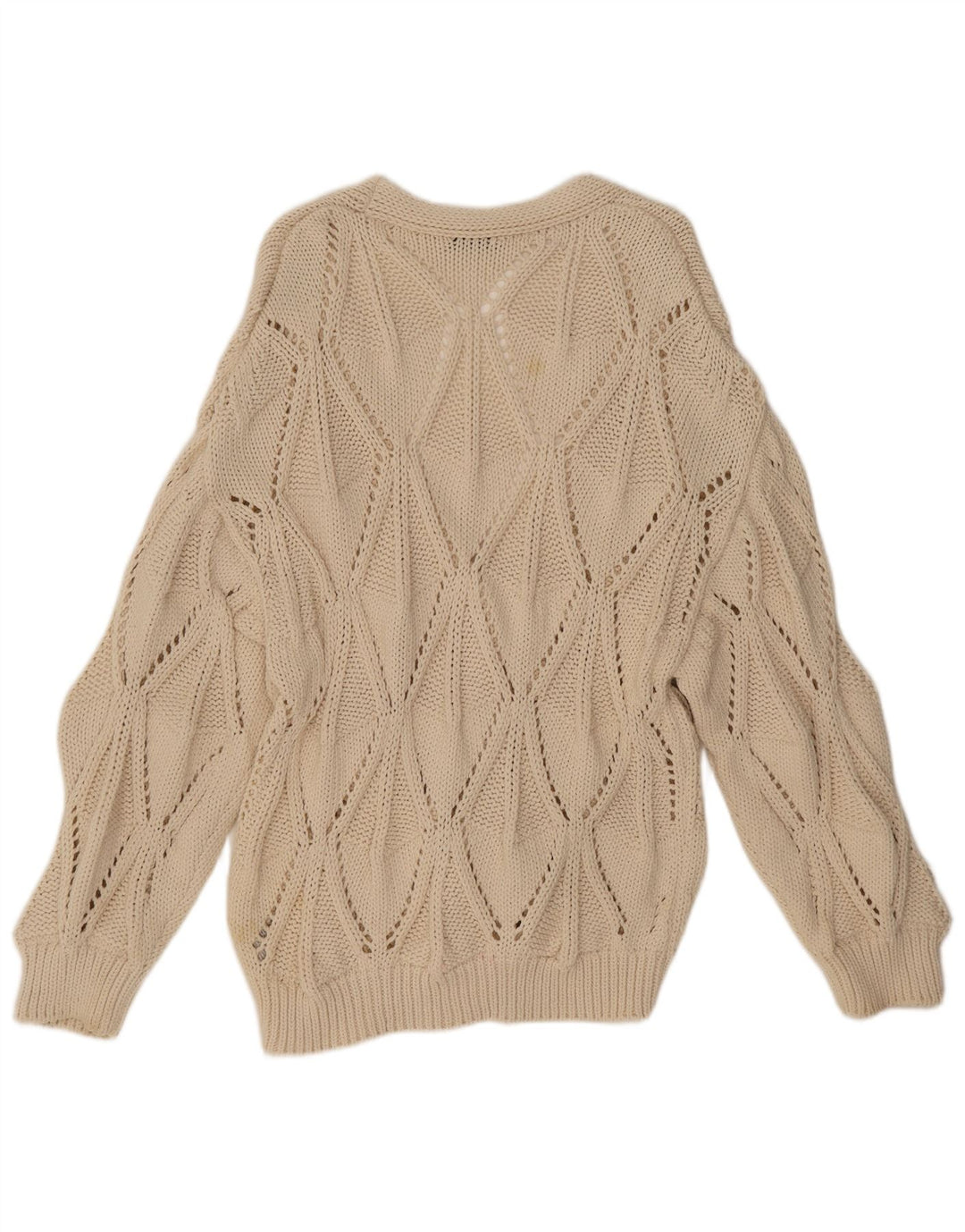 Maglione cardigan da donna Zara UK 14 Cotone beige medio