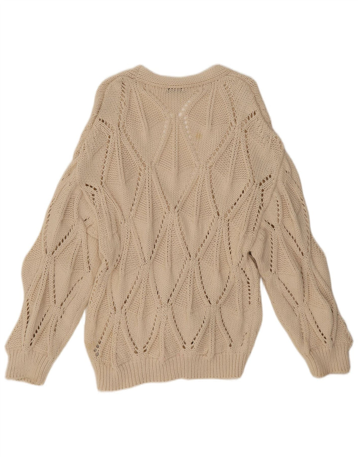 Maglione cardigan da donna Zara UK 14 Cotone beige medio