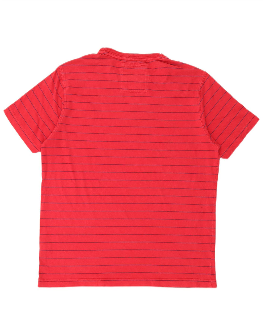Crew Clothing T-shirt da uomo Top in cotone a righe rosse medie