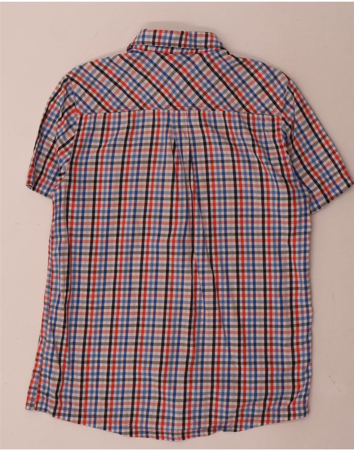 Camicia a maniche corte da uomo Adidas Neo Label grande in cotone a quadretti multicolore