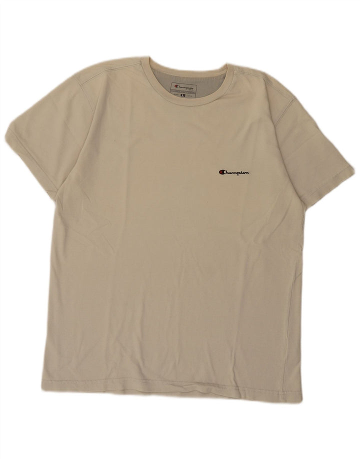 T-shirt da uomo Champion Top grande in cotone beige