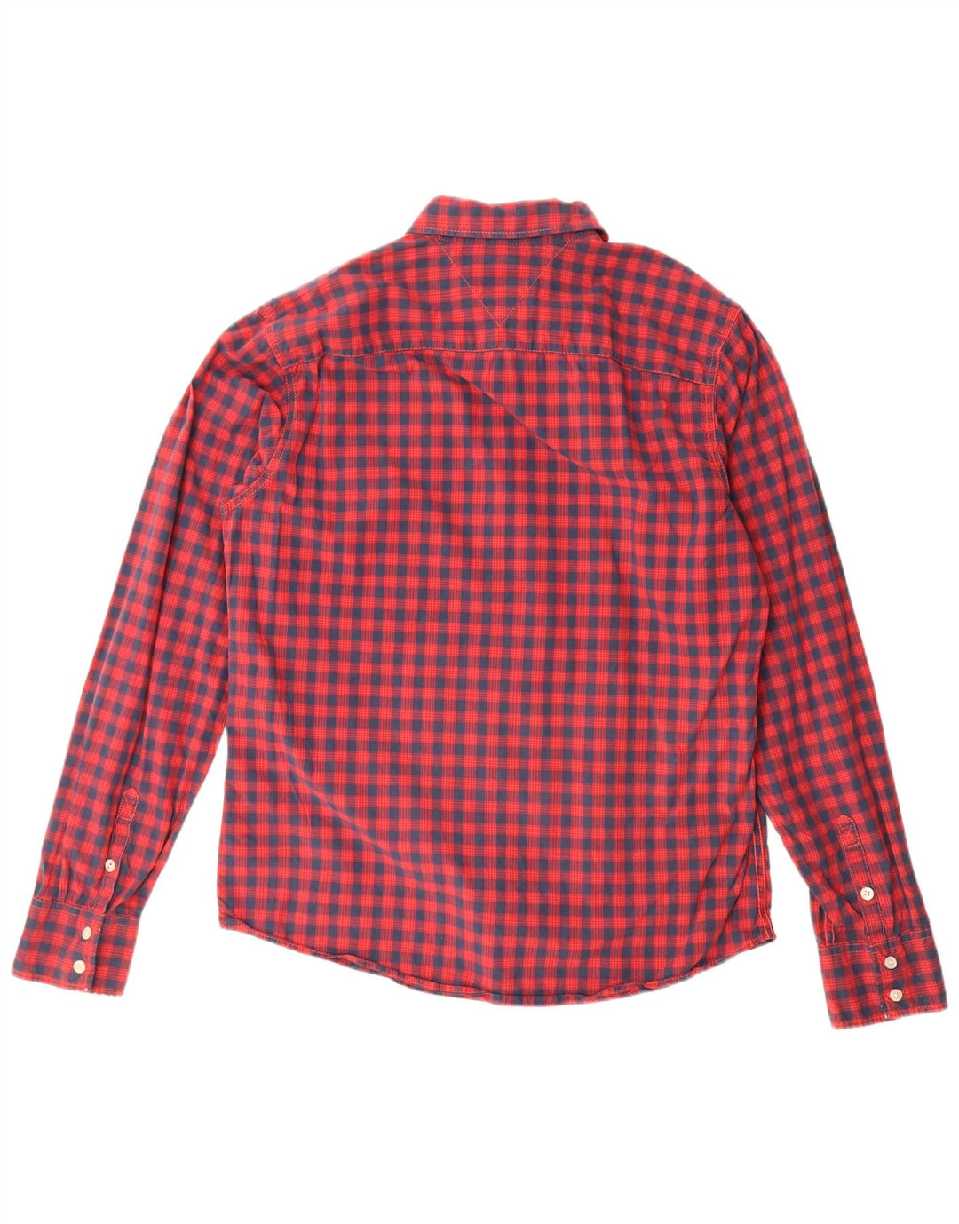 Camicia da uomo Tommy Hilfiger grande cotone a quadri rossi