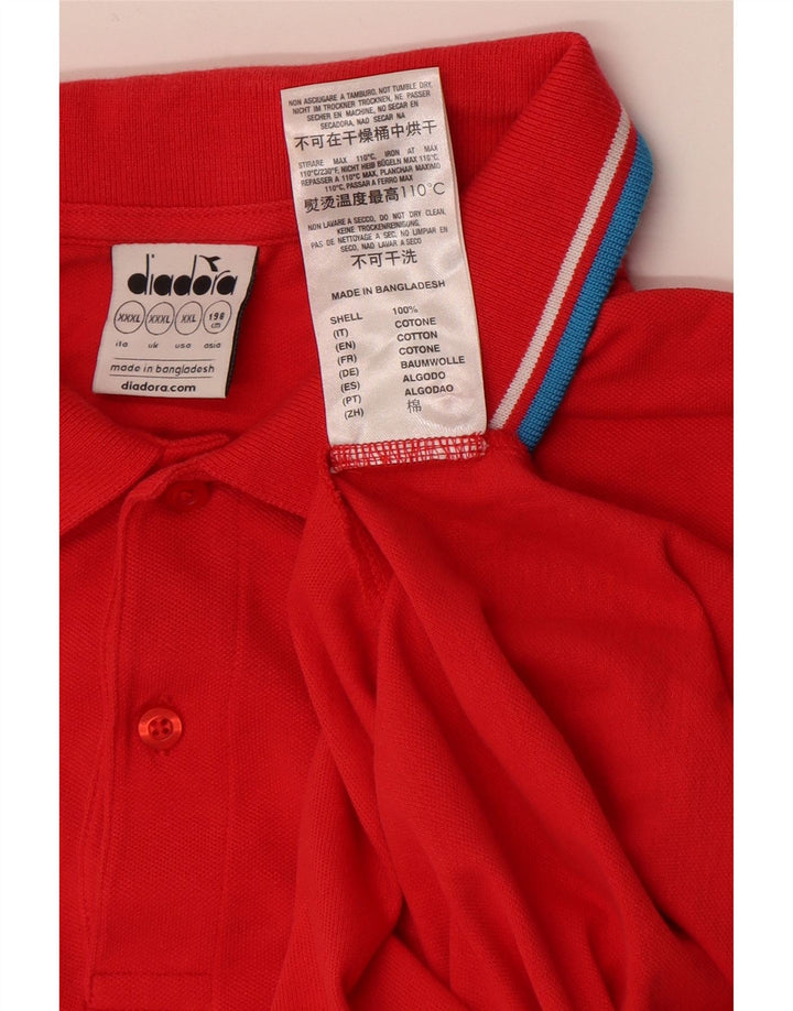 Polo Diadora Uomo 3XL Cotone Rosso