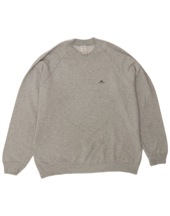 Felpa da uomo vintage maglione XL in cotone grigio