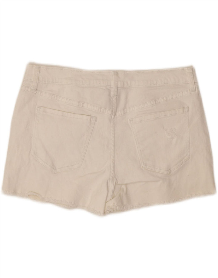 MOSSIMO Womens Boyfriend Denim Shorts US 10 Medium W30 White Cotton Vintage Mossimo and Second-Hand Mossimo from Messina Hembry 