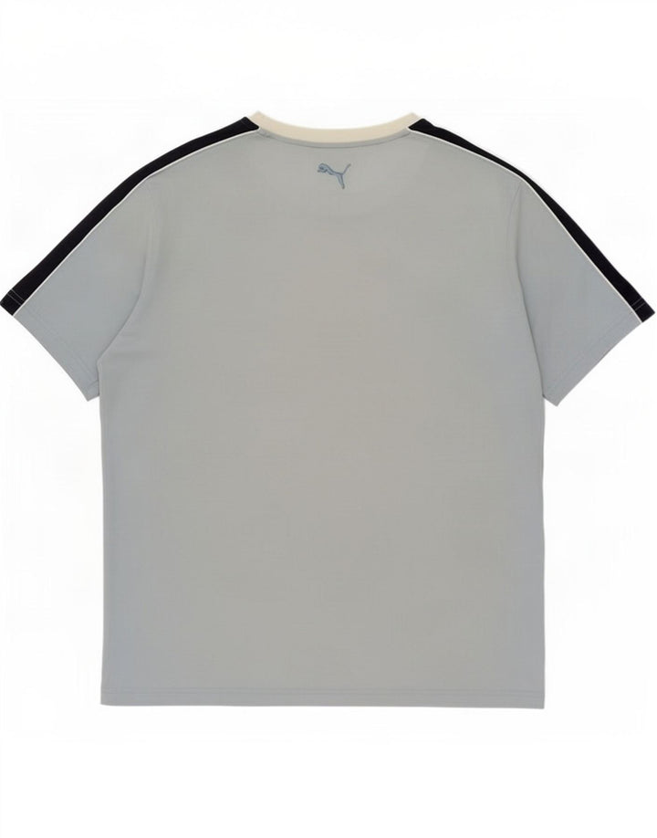 Puma T-shirt grafica da uomo Top Large Blu Colourblock