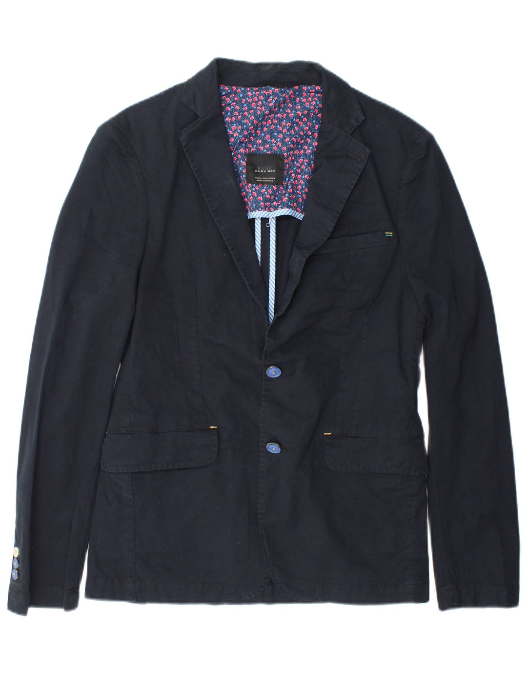 Giacca blazer a 2 bottoni da uomo Zara UK 38 blu navy medio
