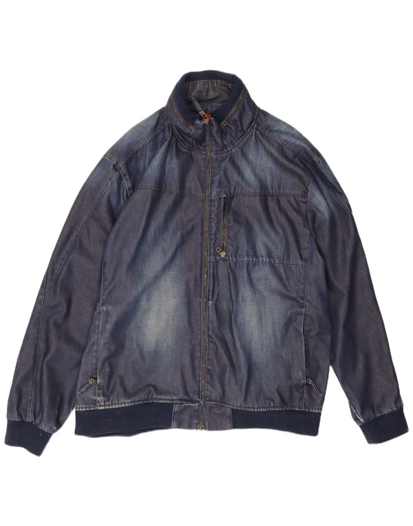 Engelbert Strauss Mens Denim Jacket UK 46 3XL Blue Cotton
