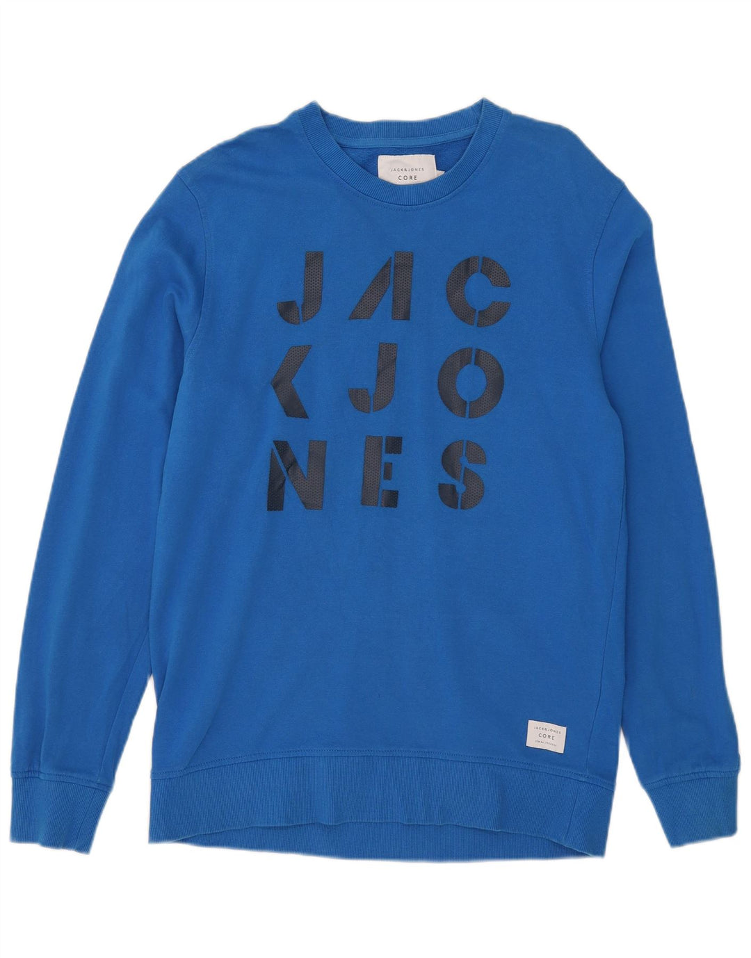 Jack & Jones Felpa grafica da uomo Maglione grande cotone blu