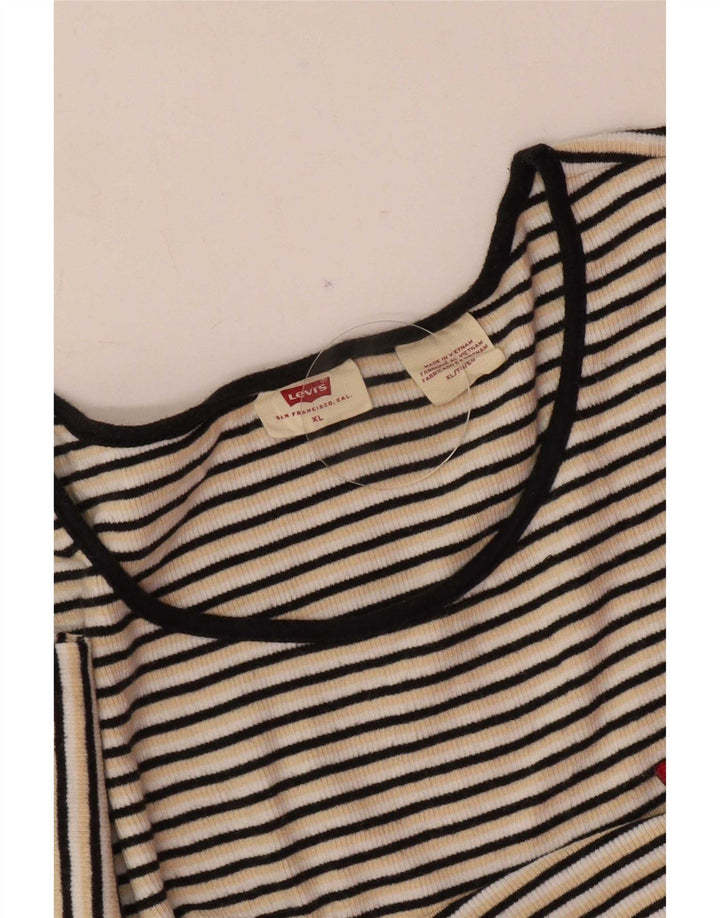 T-shirt da donna Levi's Top UK 18 XL a righe multicolore