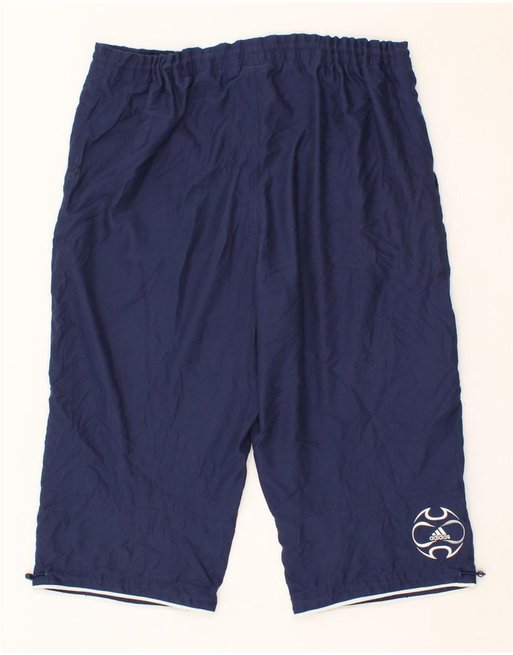ADIDAS Mens Bermuda Sport Shorts Medium Navy Blue Polyester Vintage Adidas and Second-Hand Adidas from Messina Hembry 