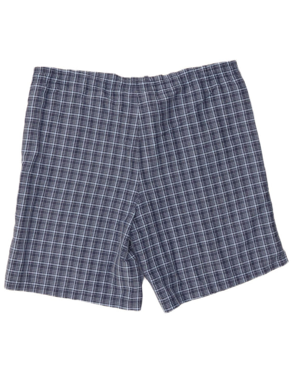 Pantaloncini da bagno da uomo Umbro XL blu navy a quadri in poliestere