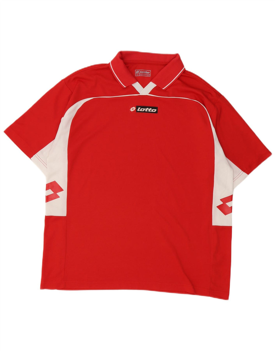Polo grafica da uomo Lotto XL Poliestere color block rosso