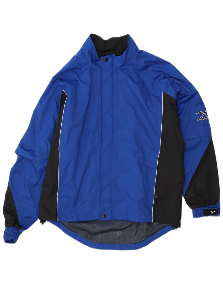 Giacca da corsa da uomo Mizuno UK 40 Large Blu in poliestere color block