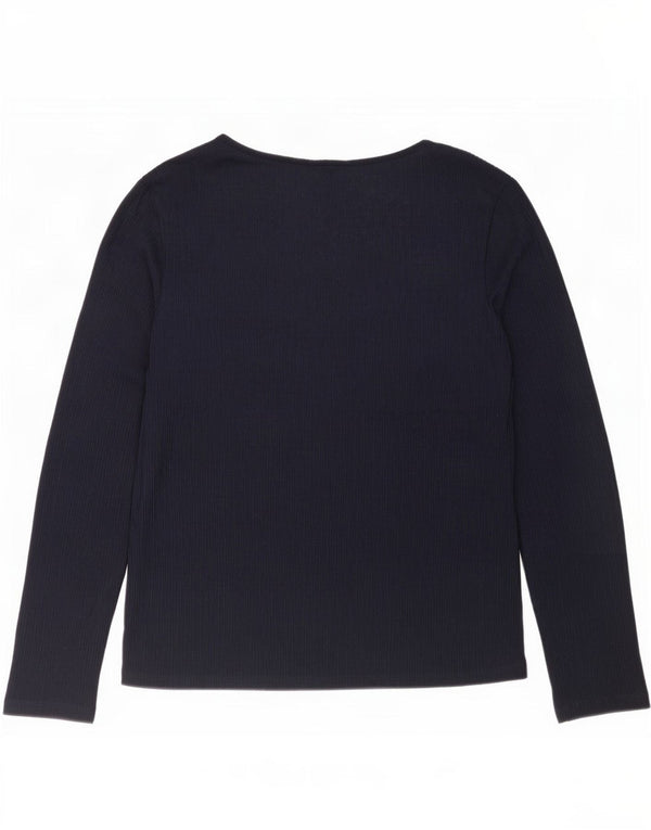Camicetta a maniche lunghe da donna Marks & Spencer UK 16 Large Blu Navy