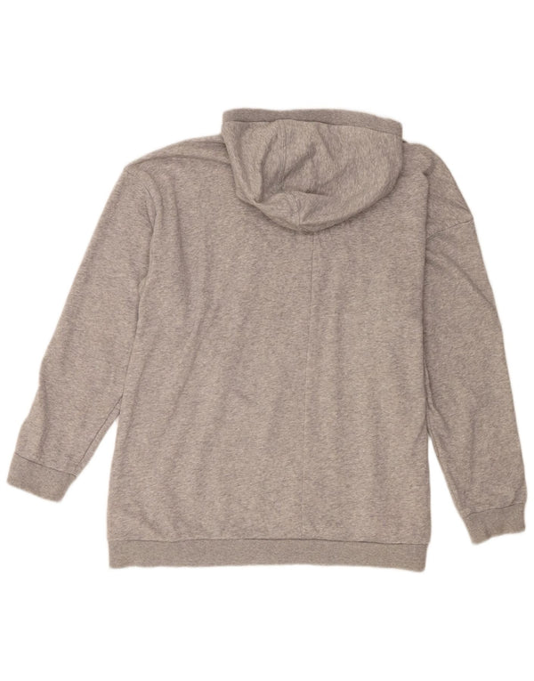 Felpa con cappuccio da donna Adidas UK 16/18 grande cotone grigio