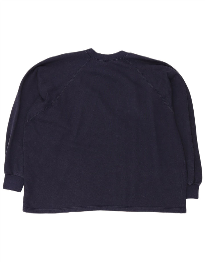 CHAMPION Felpa con grafica oversize da donna UK 16 Large Blu Navy