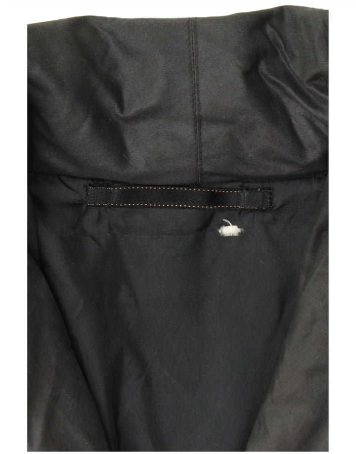 Cappotto giacca a vento dal taglio ampio da donna VINTAGE UK 20 2XL nero con stampa animalier