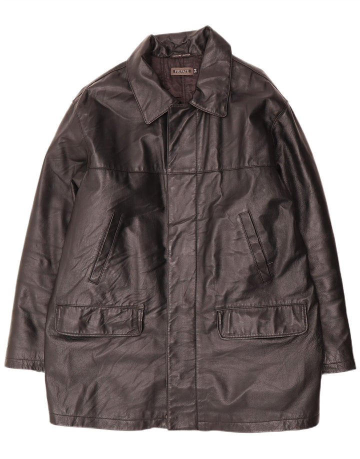 Giacca in pelle da uomo privata IT 54 2XL Pelle nera