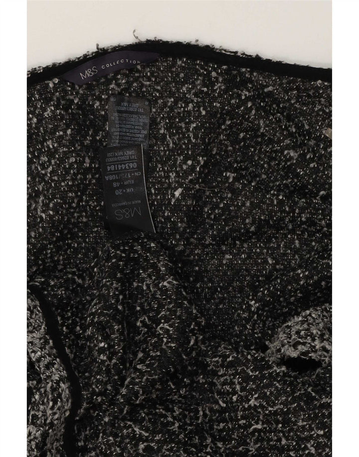 Maglione cardigan da donna Marks & Spencer UK 20 2XL Poliestere screziato grigio