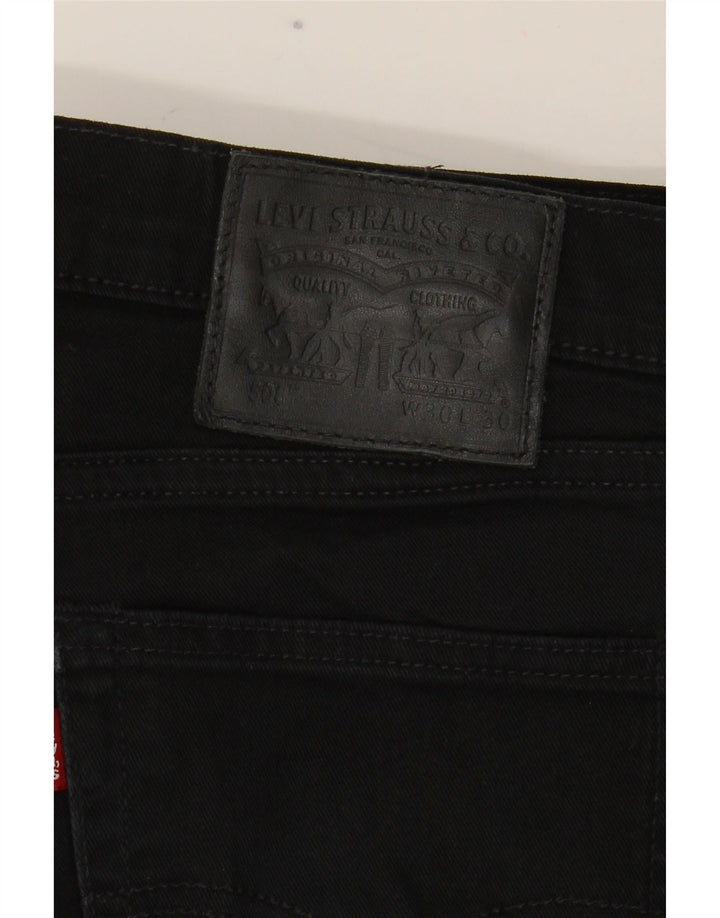 Levi's Uomo 508 Regular Tapered Jeans W30 L30 Cotone Nero