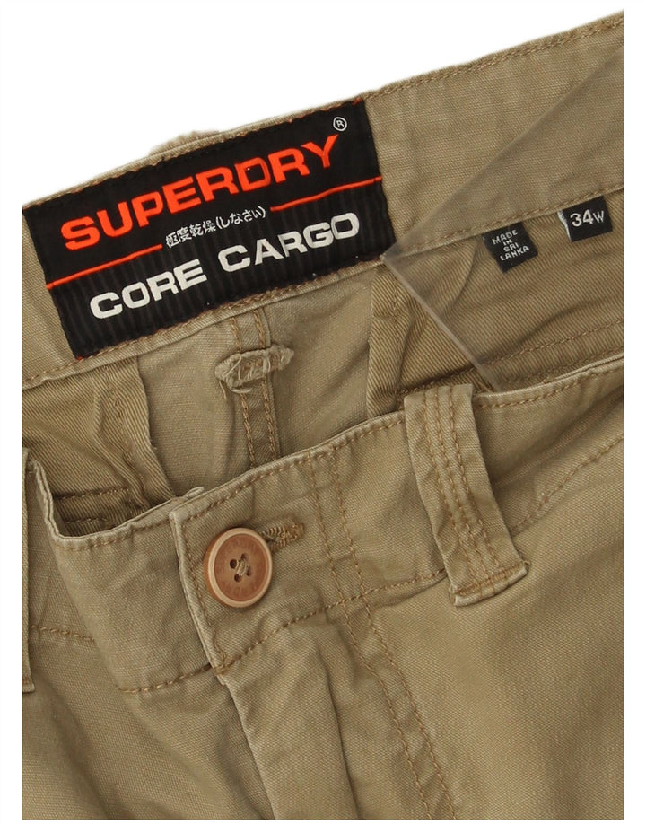 Pantaloncini cargo da uomo Superdry W34 Large Beige Cotton